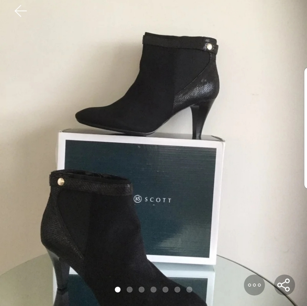 Karen Scott Black Ankle Heel Boost Size 10.5